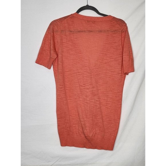 Banana Republic Womens Orange Short Sleeve‎ Cardigan sz Med - Picture 2 of 6